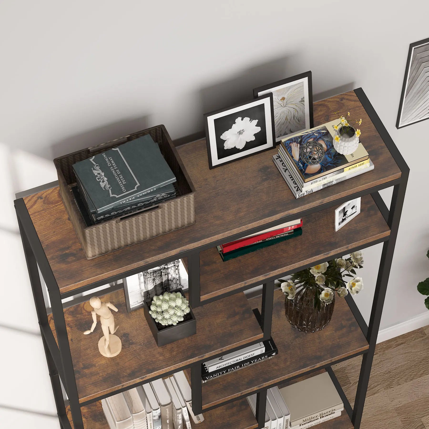 RUSTIC Boekenkast  - 5 Laags