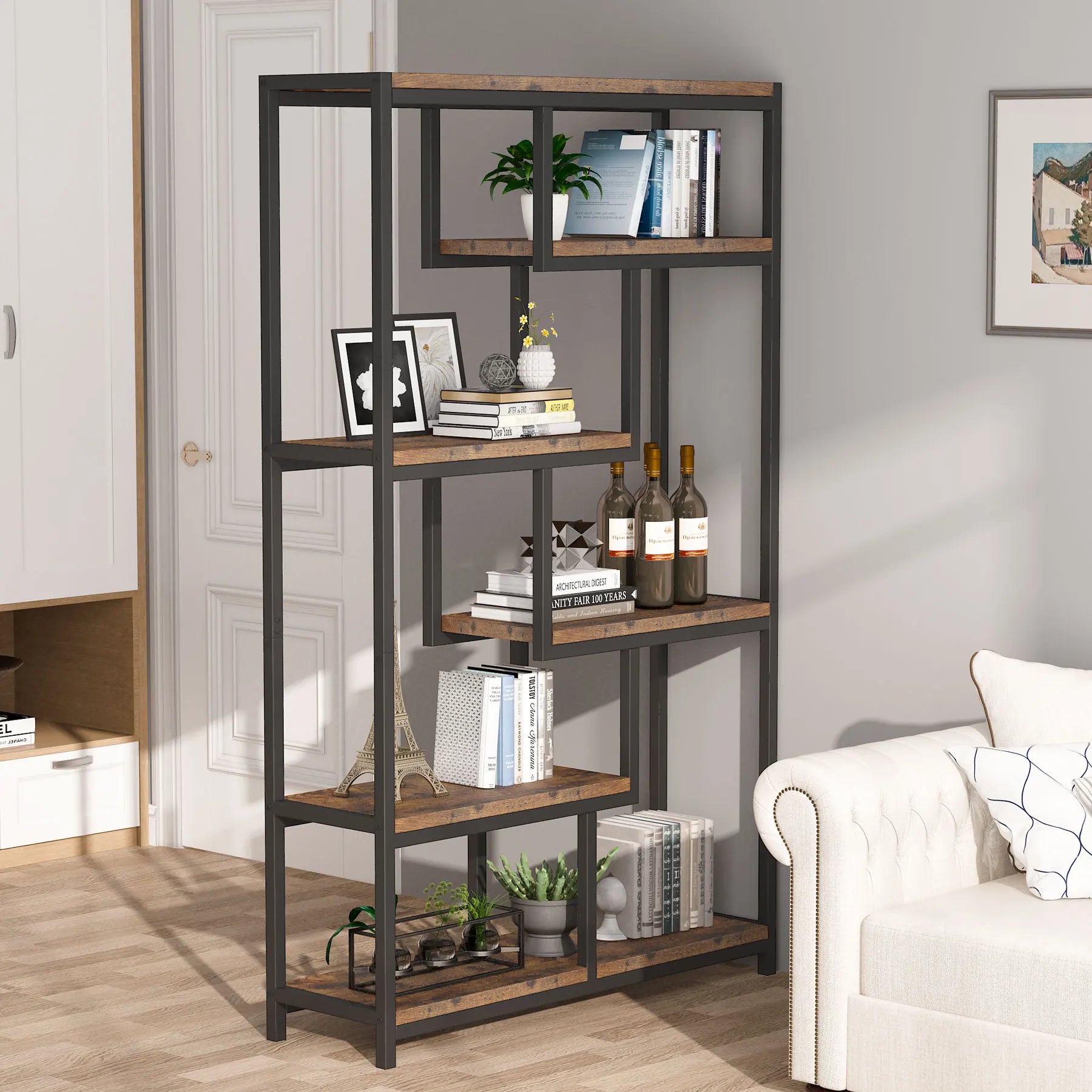 RUSTIC Boekenkast  - 5 Laags