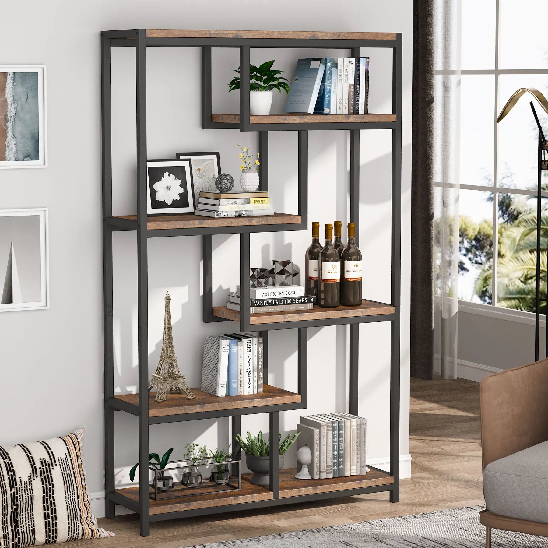 RUSTIC Boekenkast  - 5 Laags